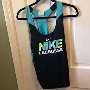 Nike Lacrosse Ventilated Lacrosse Shirt Size S/M in Black, Yellow, White & Teal